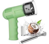 Abridor automático de coco, herramienta eléctrica portátil inalámbrica con raspador para una fácil apertura en casa, tiendas y supermercados