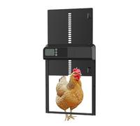 Abridor Automático De Puerta Pollo con Temporizador, Metal, Aluminio, LCD, Resistente Al Agua, Accesorio For Gallinero, For Aves Corral For Granja Seguro Confiable