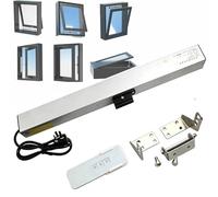 Abridor automático de ventanas para tragaluz y techo, fuerza de bloqueo 400N, cadena silenciosa de doble capa, sensor de lluvia inalámbrico y control remoto, sistema motorizado de 24 V