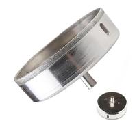Abridor de agujeros de 110 mm for cerámica, sierra de corona de diamante con avellanador, broca for redondear y pulir vidrio con cuentas de Buda for vitrocerámica.