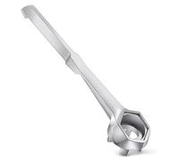 Abridor de barril de aluminio, llave de tapón de tambor de 27 cm, llave de tapón de aceite ampliamente aplicable, herramienta de extracción de tapa de metal resistente para 10, 15, 20, 30, 50, 55