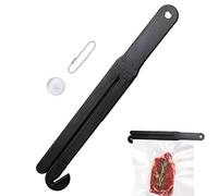 Abridor de bolsas de alimentos - Abrebolsas para bolsas de alimentos | Abridor de paquetes con ventosa de cadena de acero inoxidable para uso en la cocina