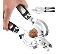 Abridor de botellas, abridor de tapa de acero inoxidable, herramienta de craqueo de ranuras, multifunctional Nut Cracker, Non Slip, resistente, para el hogar, cocina, restaurante, 9,76 x 3,46 x 0,51