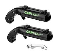 Abridor de Botellas Cap Gun 2 Paquetes de Abridores de Cerveza, Divertido Tapón de Botella, Lanzador, Pistola de Tapa de Cerveza para Casa, Bar, Fiesta, Bebida Navideña (Negro)