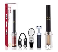 Abridor de botellas con bomba de presión de aire con cortador de aluminio, aireador, tapón de vacío (4 unidades), removedor de corcho simple, abrebotellas de sacacorchos eficiente, ideal para los