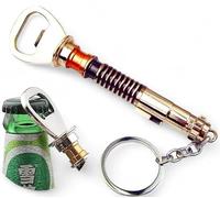 Abridor de botellas con sable de luz de Luke Skywalker con llavero de acero inoxidable, diseño robusto, 13 cm - para el bar de casa, de viaje y como regalo para los fans de Star Wars