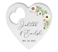 Abridor de botellas de cerveza de metal con nombre de pareja personalizado | Abridor de botellas personalizado con estampado de flores en forma de corazón para bodas, fiestas, bares, llaves
