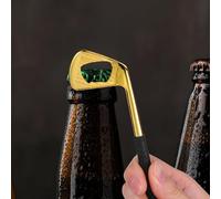 Abridor de botellas de golf para hombre, aleación de zinc dorado, con forma de hierro, regalos únicos de golf para papá, él, amantes de la cerveza, práctico accesorio de golf y herramienta de bar