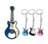 Abridor de botellas de guitarra con imán, llavero de 3 piezas, abrebotellas magnético, abrebotellas de cerveza, imán para nevera, abrebotellas de cerveza, abrebotellas personalizado