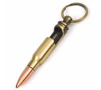 Abridor de botellas de metal con botón de bala, creativo e innovador, llavero de regalo pequeño, llavero con colgante retro militar y abrebotellas, llavero abrebotellas