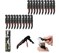 Abridor de Botellas de Vino,70G Engrosado Acero Inoxidable Doble Bisagras Llave con Lámina Cutte Para Camareros de Restaurante, Camarero Profesional Sacacorches Vino Abredores Conjunto (10PCS, Rojo)