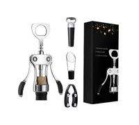 Abridor de Botellas de Vino | Herramienta De Bar Con Forma De Alas Y Cortafoil | Abrebotellas De Vino Con Corcho - Para Uso En Cocina Bar Camping Barbacoa Boda Cena Reunión Y Restaurante