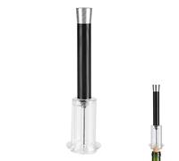 Abridor de botellas de vino, sacacorchos de aleación de aluminio a presión de aire, abridor de botellas, bomba de vino, removedor de corcho para fiesta en casa (Black)
