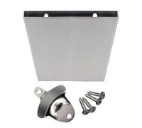 Abridor de botellas montado en la pared - Herramienta de cerveza resistente a la oxidación de aleación de zinc | de almacenamiento Cap Catcher: accesorio moderno plateado para barra de cocina, di