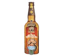 Abridor de botellas para colgar en la pared | Abridor de botellas de cerveza con recogedor, perfecto para novio, abuelo, marido, tío, decoración de bar