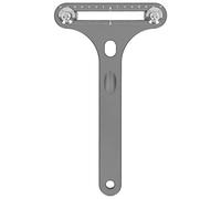 Abridor de caja de reloj - Llave en forma de T de 2 puntas para quitar la cubierta trasera y reemplazar la batería - Herramienta de reparación de aleación de aluminio ajustable (Gris)