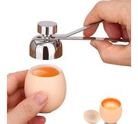 Abridor de conchas, abridor de huevos, cáscara de huevo de acero inoxidable, cortador de galletas de huevos de mano, separador de huevos para huevos duros y suaves