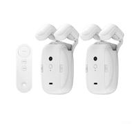 Abridor de cortina eléctrico para barra romana, riel en U y riel en I, sistema de riel motorizado con control remoto con batería recargable de 4000 mAh, funcionamiento de 6 meses (1 poste romano)