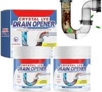 Abridor de drenaje, abridor de drenaje de lejía de cristal, limpiador de fregadero salvaje y lluvia D, potente agente de dragado de tuberías, limpiador de fregadero, limpiador de drenaje multiusos