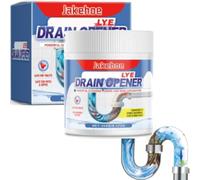 Abridor de drenaje de lejía de cristal, desbloqueador de drenaje, potente agente de dragado de tuberías, abridor de drenaje de 260 g, limpiador de drenaje multiusos para inodoro de cocina, para