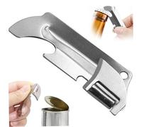 Abridor de estaño, acero inoxidable a mano manual de abridor para cervezas latas y bebidas herramienta de cocina plegable portátil para acampar y viajar