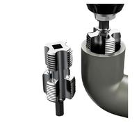 Abridor de orificios interiores for tuberías de agua de 4 y 6 puntas, taladro eléctrico hexagonal universal, herramienta de roscado for tuberías de agua.(2pcs)