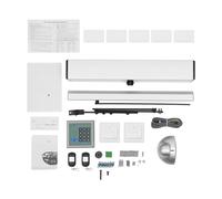 Abridor de Puerta Automático 50W Accionamiento Automático para Puerta 120 Grados Automatic Swing Door Opener 15m Remote Control 30kg Closing Force IP12D con 5 ID Cards y 1 Sensor