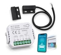 Abridor de Puerta de Garaje WiFi Inteligente para App Tuya Smart Life | Controlador para Motor de Garaje, Control Remoto y por Voz con Alexa Google Assistant, Contacto Seco, Sin Hub, 2,4 GHz