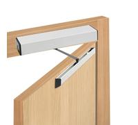 Abridor de puerta oscilante automático de 65 W con mando a distancia, 150 kg, 7 modos, apertura de 99 °, con detección de obstáculos, silencioso, 60 dB, para interior/exterior (madera, aluminio, acero