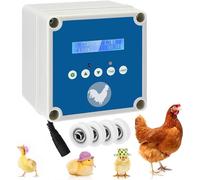 Abridor de Puerta para gallinero,Puerta automática para gallinero,Control Remoto/Manual/Sensor de luz/Temporizador,3 Modos de energía/Batería/Energía Solar,Carga máxima 4 kg