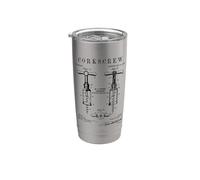 Abridor de sacacorchos de vino Old Vintage Patent Vaso térmico de acero inoxidable de doble pared