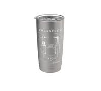 Abridor de sacacorchos de vino Old Vintage Patent Vaso térmico de acero inoxidable de doble pared