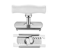 Abridor de tarros de acero inoxidable de 10,3 x 4,2 x 6,8 cm, removedor de tapa ajustable, utensilio de extracción manual multiusos para hombres, mujeres, personas mayores, niños, , barbacoas