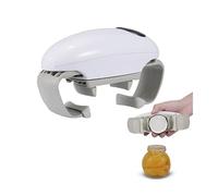 Abridor de tarros eléctrico de un toque, abridor de tarros giratorios, abridor de tarros automático, mango de agarre, herramienta de apertura de botellas, utensilios de cocina