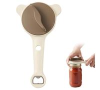 Abridor de tarros multiusos 4 en 1, abridor de botellas ajustable de tres garras con dientes antideslizantes, herramienta de tapa de varios tamaños para tarros, latas, botellas de vino, ayudante de