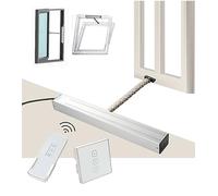 Abridor de ventana eléctrico de 24 V, actuador automático de cadena máx. 400 N, fuerza de 300 a 800 mm, longitud de carrera, control remoto e interruptor incluido, ideal para uso doméstico y de