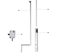 Abridor de ventanas eléctrico, Abreador manual de la cadena de cigüeñal Manual del dispositivo Manual del manual de la caja del manivel,para tragaluces y respiraderos de techo(Chain-length-60cm)