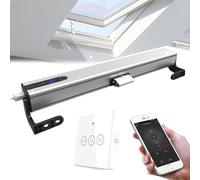 Abridor de ventanas eléctrico automático para claraboyas y techos, con controlador de 4 canales, ajustable de 100 a 400 mm, fuerza de bloqueo: 250 N, control remoto por voz/aplicación/interruptor.