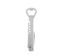 Abridor de vino 3 en 1 de acero inoxidable - Sacacorchos manual con palanca, cortacápsulas y abrebotellas - Compacto, duradero y fácil de usar