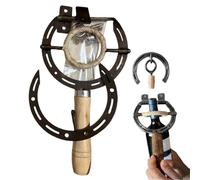 Abridor de vino montado en la pared - 20 cm/7,87 pulgadas, decoración retro de estilo industrial, abrebotellas de vino de herradura, sacacorchos para granja, práctico diseño rústico para cocina, hogar