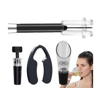 Abridor de vino portátil - Abrebotellas de bomba de aire portátil Juego de accesorios para vino, verter con cortador de láminas, tapón de vacío | Herramienta útil para los amantes del vino para