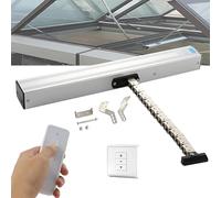 Abridor eléctrico de ventana con sensor de lluvia y control remoto, accionamiento por cadena motorizado de 300 a 800 mm, tragaluz automático silencioso y abridor de ventilación de techo de invernadero