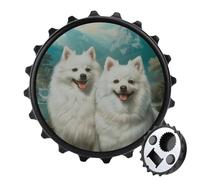 Abridor magnético de botellas de cerveza con diseño de perros esquimales americanos para decoración de refrigerador, estilo negro