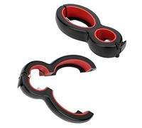 Abridor múltiple 6 en 1, 2 abridores de tarros para personas mayores con pinza de silicona, herramienta multifuncional ajustable, 5,7 x 2,6 pulgadas