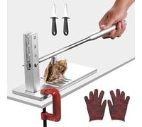 Abridor Ostras, Oyster Shucker Cuchillo para ostras Juego de herramientas Oyster Con 4 Alturas Ajustables, Acero Inoxidable, con Guantes&Base Antideslizantes Herramienta para Mariscos Almejas