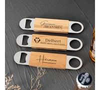 Abridores de botellas de madera personalizados, abridores de botellas de cerveza grabados a medida, recuerdos para bodas, regalos para padrinos de boda, regalos para el Día del Padre