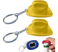 Abridores de cerveza portátiles de estilo occidental para hombres y mujeres, llavero abrebotellas con sombrero de vaquero, recuerdos de fiesta rústicos novedosos para bodas en el campo, decoración de