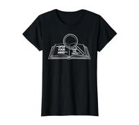 Abriendo tu Mente Pensador crítico Camiseta gráfica económica, Mujer, Negro, L