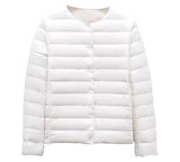 Abrigo acolchado cálido para mujer, ajuste delgado, con botones frontales | Abrigo acolchado para mujer, jeans, leggings, suéteres, pantalones, faldas casuales, trajes diarios, capas de viaje, mandados