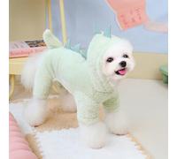 Abrigo cálido de invierno para perros y gatos pequeños y medianos, color verde